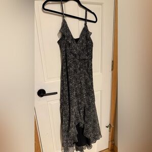 Express Black and Gray High Low Dress - Size M